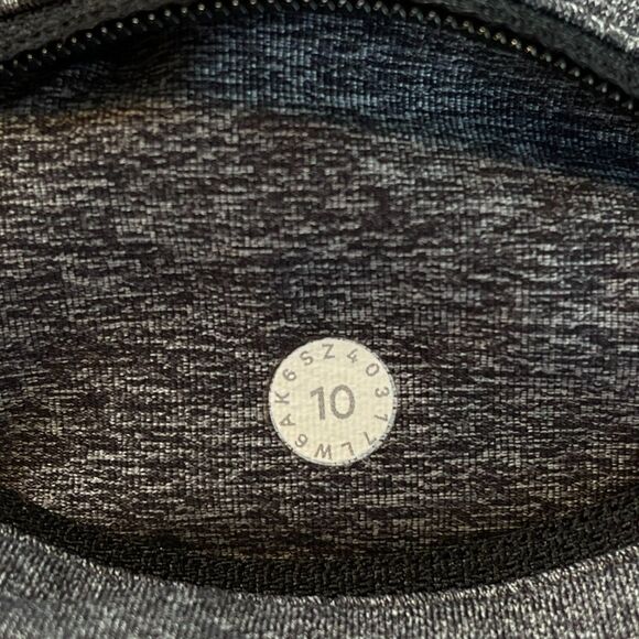 Lululemon Speed Up Crop 21" Heathered Black Leggings Size 10 Back & Side Pockets - Picture 11 of 11